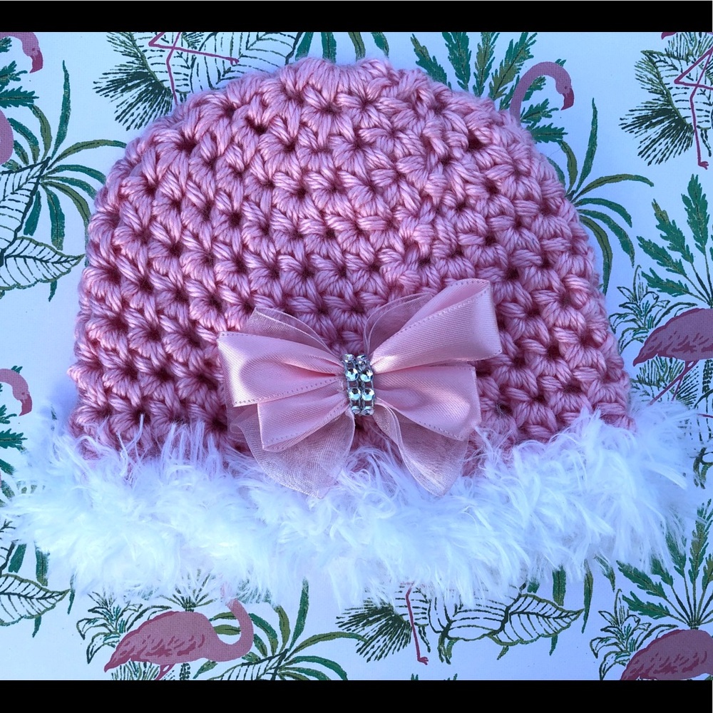 Crochet baby hat size 3-6months